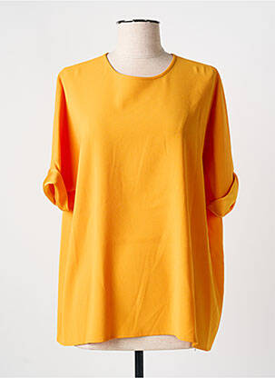 Blouse manches courtes manches courtes orange PAULE KA femme