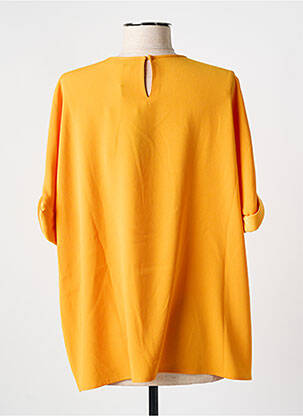 Blouse fermeture boutonnée au dos manches courtes orange PAULE KA femme