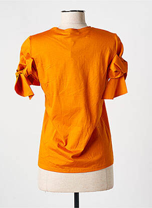 T-shirt stretch manches courtes orange PAULE KA femme