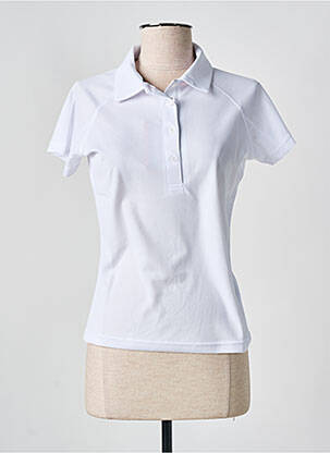 Polo stretch manches courtes blanc SLAZENGER femme