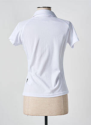 Polo stretch manches courtes blanc SLAZENGER femme