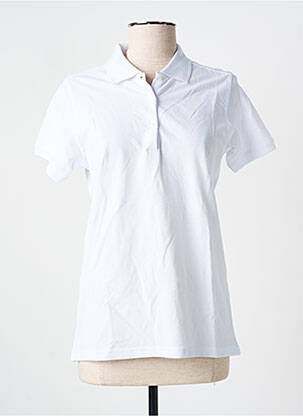 Polo stretch manches courtes blanc TORRENTE femme