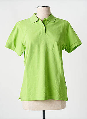 Polo stretch manches courtes vert SLAZENGER femme