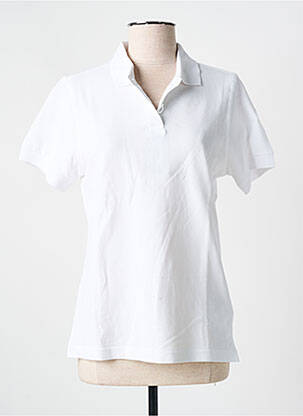 Polo stretch manches courtes blanc SLAZENGER femme