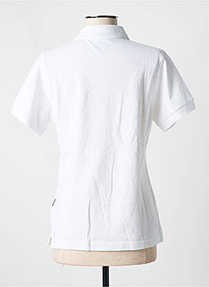 Polo stretch manches courtes blanc SLAZENGER femme