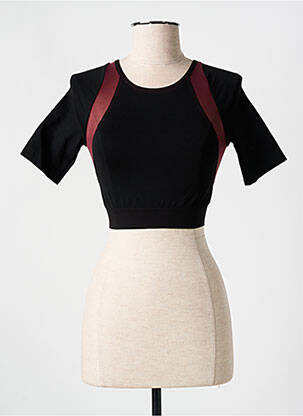 Top/caraco effet matière satinée noir WOLFORD femme