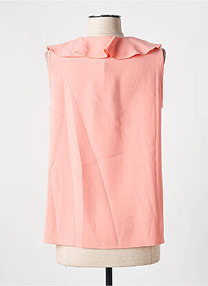 Top tissage crêpe sans manche rose PAULE KA femme