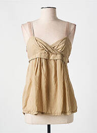 Top col v fines bretelles beige WEILL femme