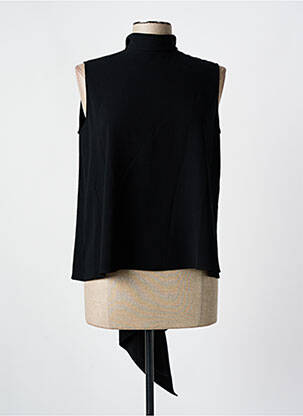 Top coupe fluide sans manche noir PAULE KA femme