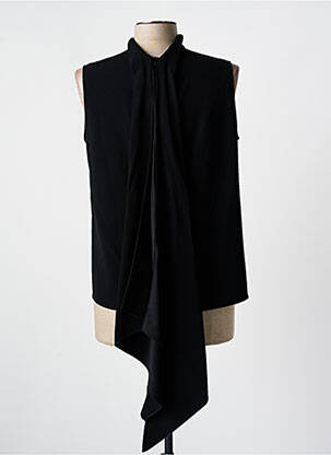 Top coupe fluide sans manche noir PAULE KA femme