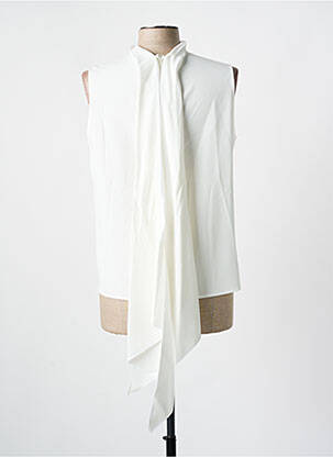 Top coupe fluide sans manche beige PAULE KA femme