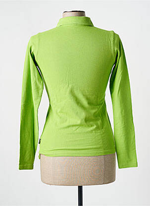 Polo stretch manches longues vert SLAZENGER femme