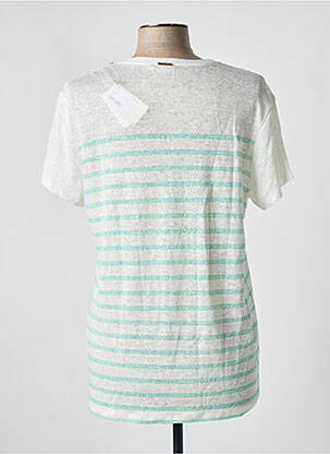 Pull coupe cintrée manches courtes vert ONE STEP femme