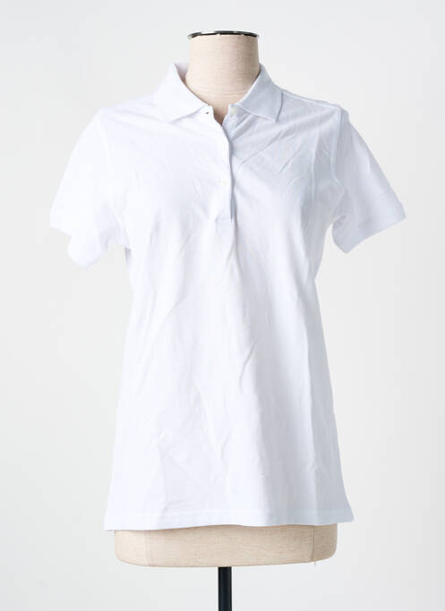Polo stretch manches courtes blanc TORRENTE femme