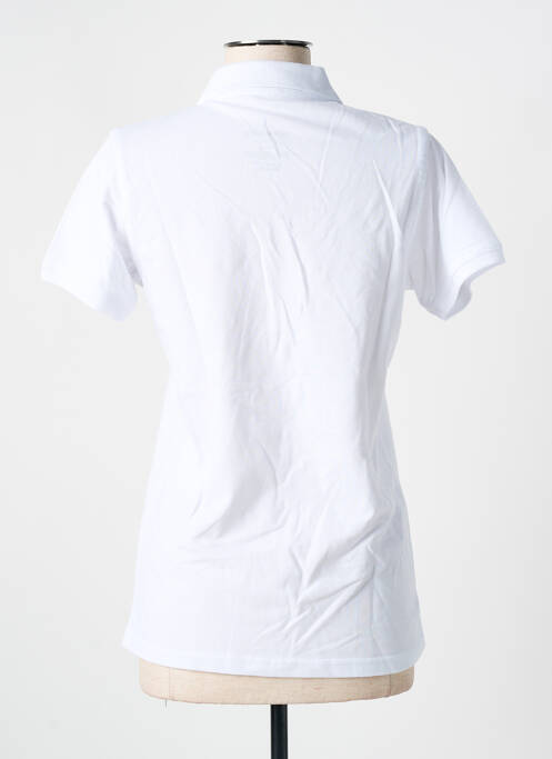 Polo stretch manches courtes blanc TORRENTE femme