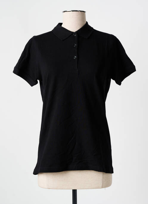 Polo stretch manches courtes noir TORRENTE femme