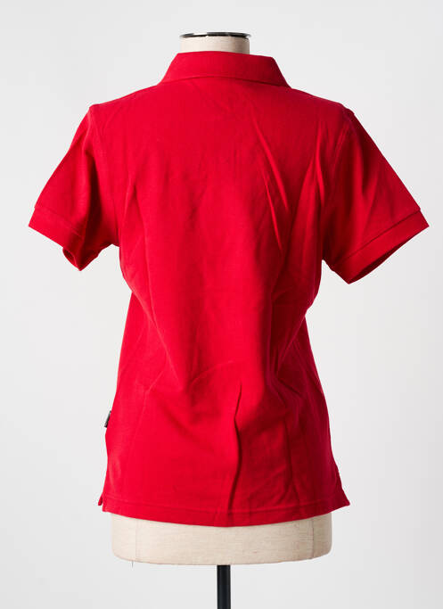 Polo stretch manches courtes rouge SLAZENGER femme