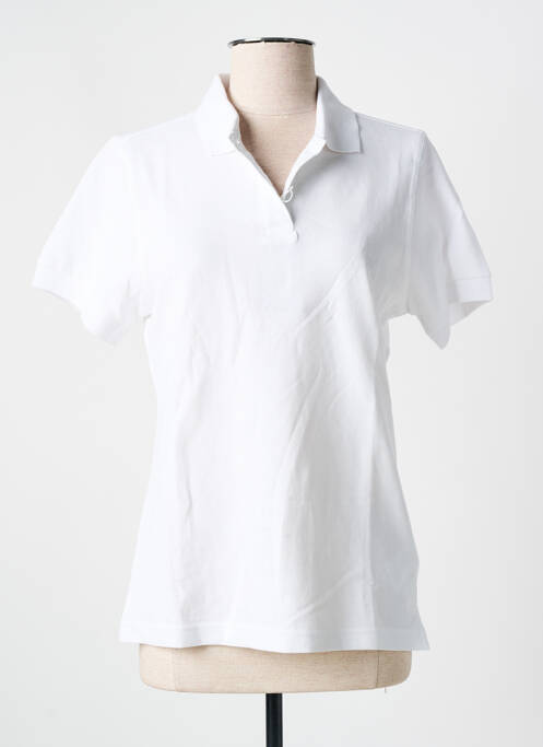 Polo stretch manches courtes blanc SLAZENGER femme