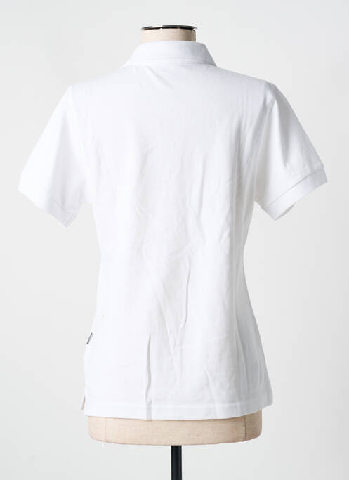 Polo stretch manches courtes blanc SLAZENGER femme
