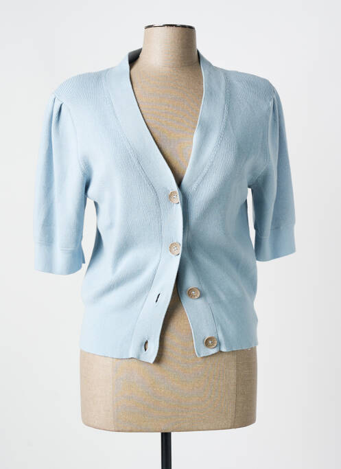 Gilet manches courtes resserrée sur le bas bleu RODIER femme