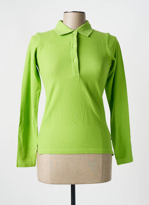 Polo manches longues manches longues vert SLAZENGER femme