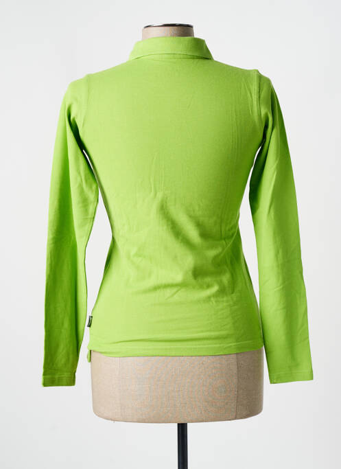 Polo manches longues manches longues vert SLAZENGER femme