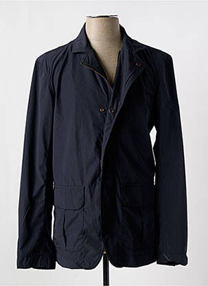 Blouson fermeture zippée sous rabat pressionné bleu TIMBERLAND homme