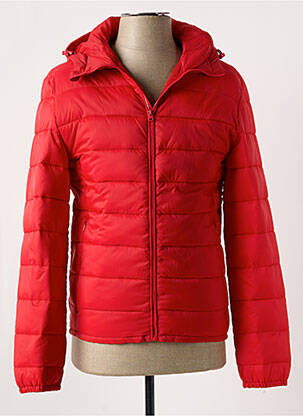 Doudoune manches longues a capuche rouge CELIO homme