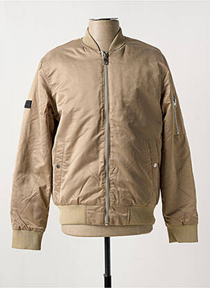 Blouson finition intérieure doublure satiné beige JACK & JONES homme