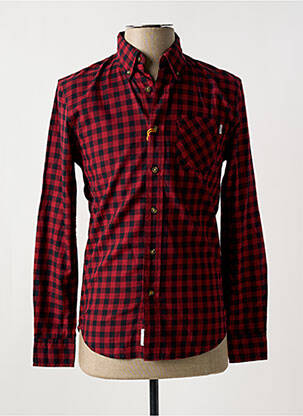 Chemise manches longues manches longues rouge TIMBERLAND homme