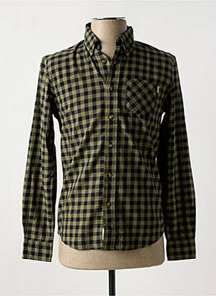 Chemise manches longues poches vert TIMBERLAND homme