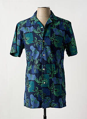 Chemise manches courtes imprimé fantaisie bleu TOMMY HILFIGER homme