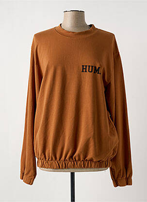 Sweat-shirt manches longues manches longues marron HUMILITY femme