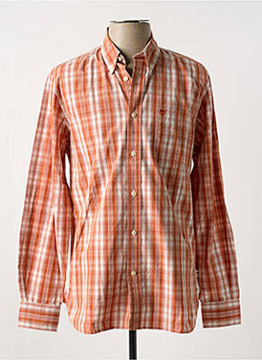 orange chemise homme tartan