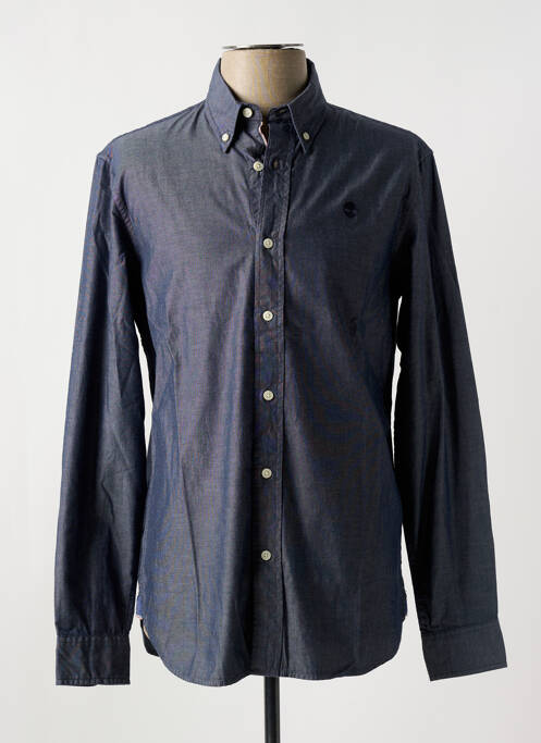 Chemise manches longues bleu TIMBERLAND pour homme