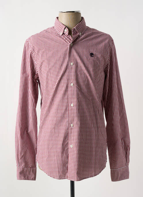 Chemise manches longues rouge TIMBERLAND pour homme