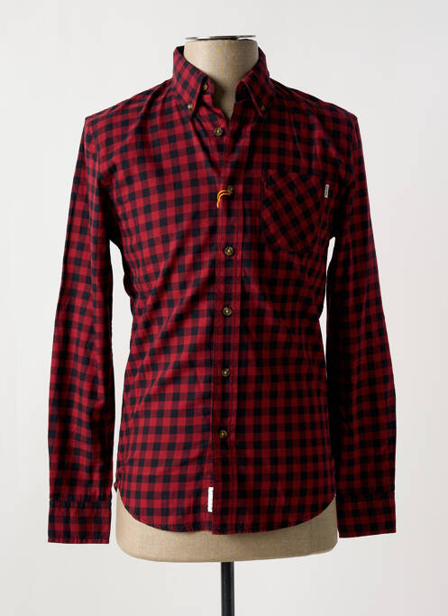 Chemise manches longues rouge TIMBERLAND pour homme