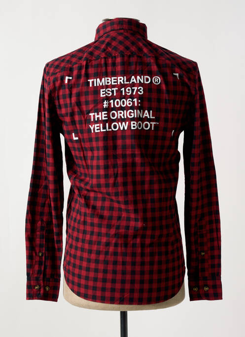 Chemise manches longues rouge TIMBERLAND pour homme