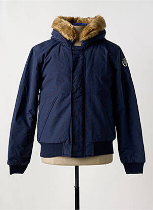 Blouson fermeture zippée sous rabat pressionné bleu TED LAPIDUS homme