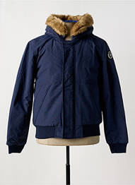 Blouson fermeture zippée sous rabat pressionné bleu TED LAPIDUS homme