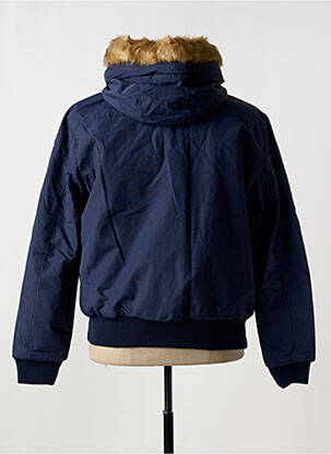 Blouson fermeture zippée sous rabat pressionné bleu TED LAPIDUS homme