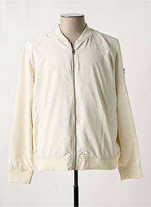 Veste casual resserrée sur le bas beige JACK & JONES homme