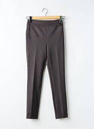 Pantalon 7/8 taille haute taille haute gris CAROLL femme
