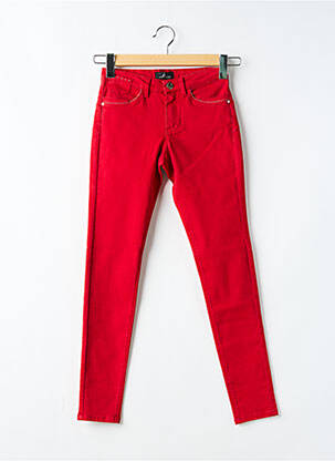 Jeans skinny taille normale taille normale rouge ONE STEP femme