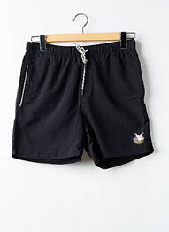 Short de bain effet matière satinée noir CHEVIGNON homme