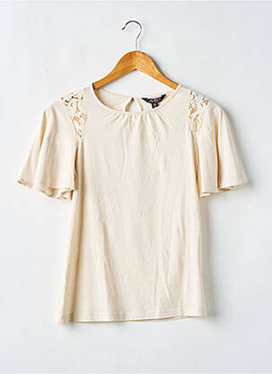 T-shirt stretch manches courtes beige RALPH LAUREN femme