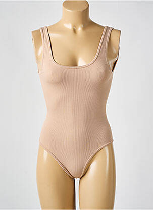 Body sérigraphie fines bretelles beige WOLFORD femme