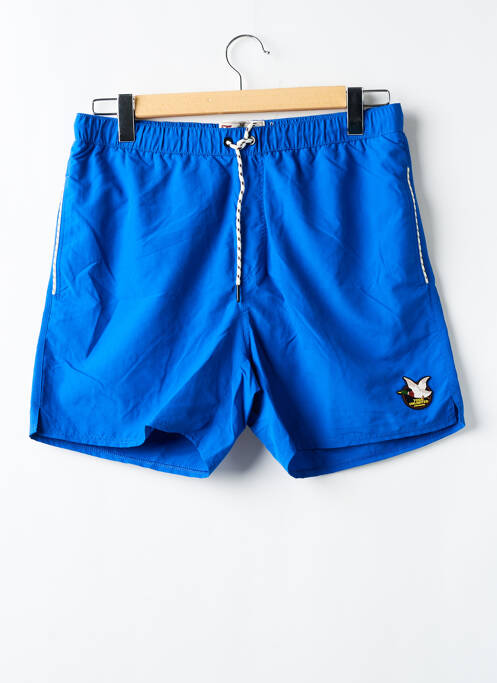 Short de bain effet matière satinée bleu CHEVIGNON homme