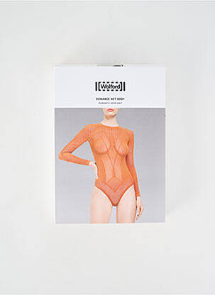 Body lingerie légère et transparente noir WOLFORD femme