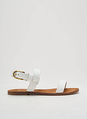 Sandales/nu pieds matière lisse talon plat jusqu'à 3cm blanc RALPH LAUREN femme